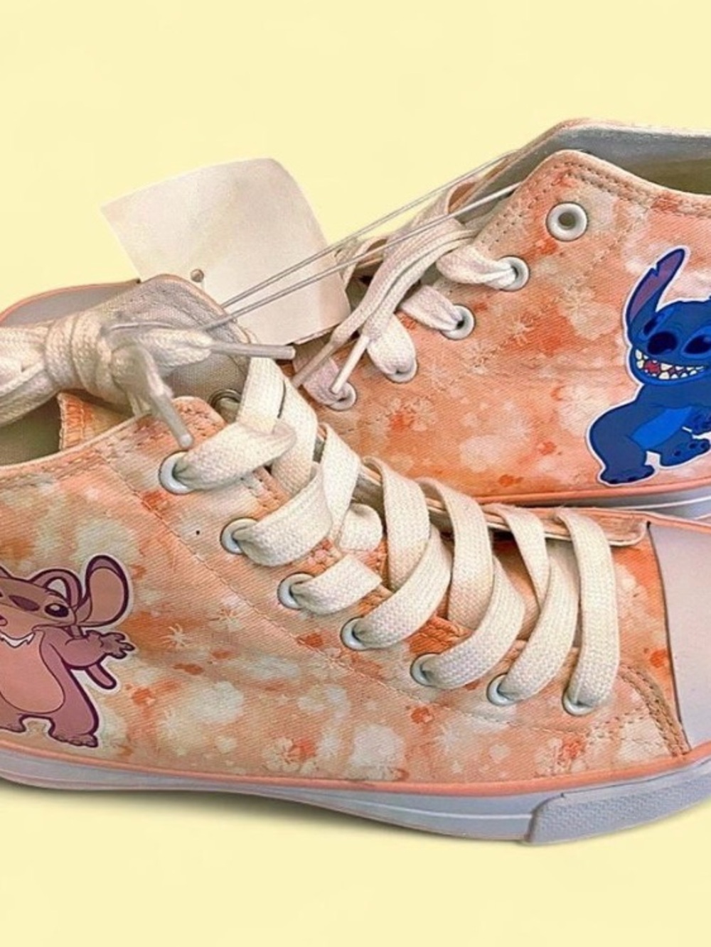 Disney Tie-Dye High-Top Sneakers with Stitch & Angel